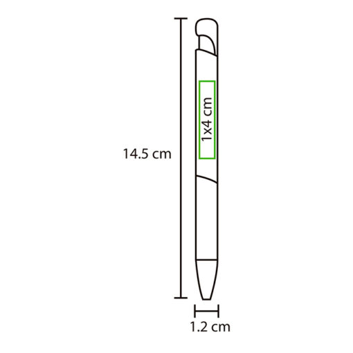 Bolígrafo de plástico Kara MOD. BL 108 INV - Imagen 6