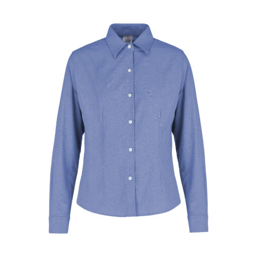 BLUSA OXFORD MANGA LARGA CON SILUETA