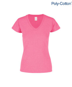 PLAYERA CUELLO V DAMA 50% ALGODON 50% POLIESTER