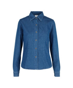 BLUSA DE MEZCLILLA MANGA LARGA CON SILUETA