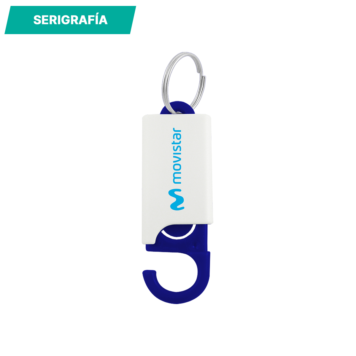 Llavero de plástico con gancho MOD. LL 027 INV - Imagen 5