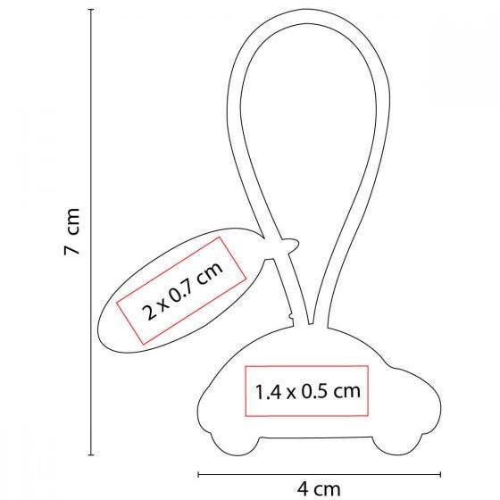 LLAVERO AUTO CON PLACA MOD. M 2080 PRO - Imagen 3